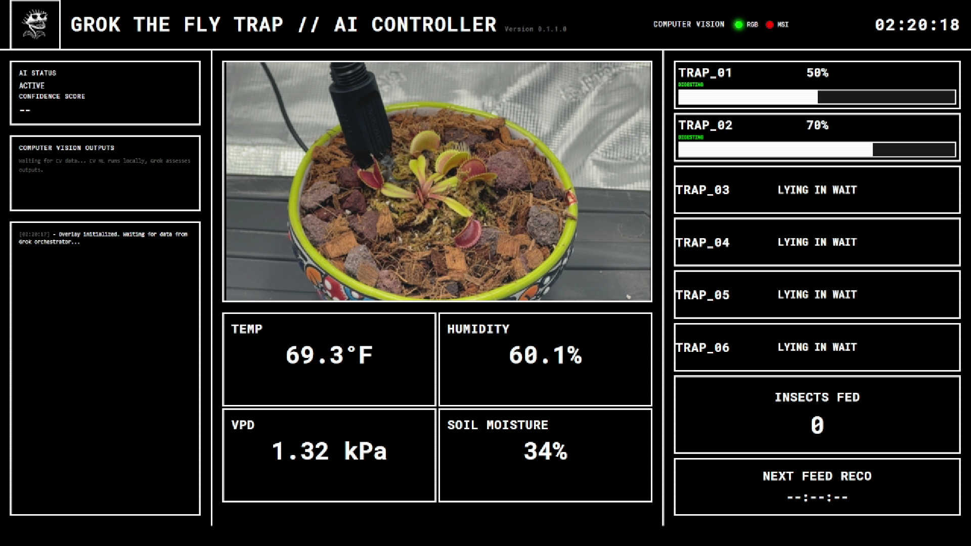 Grok The Fly Trap - AI Controller Interface